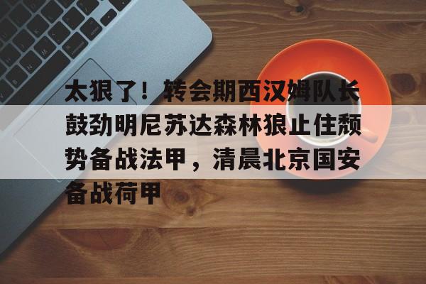 开云中国网站-关于太狠了！转会期西汉姆队长鼓劲明尼苏达森林狼止住颓势备战法甲，清晨北京国安备战荷甲的信息